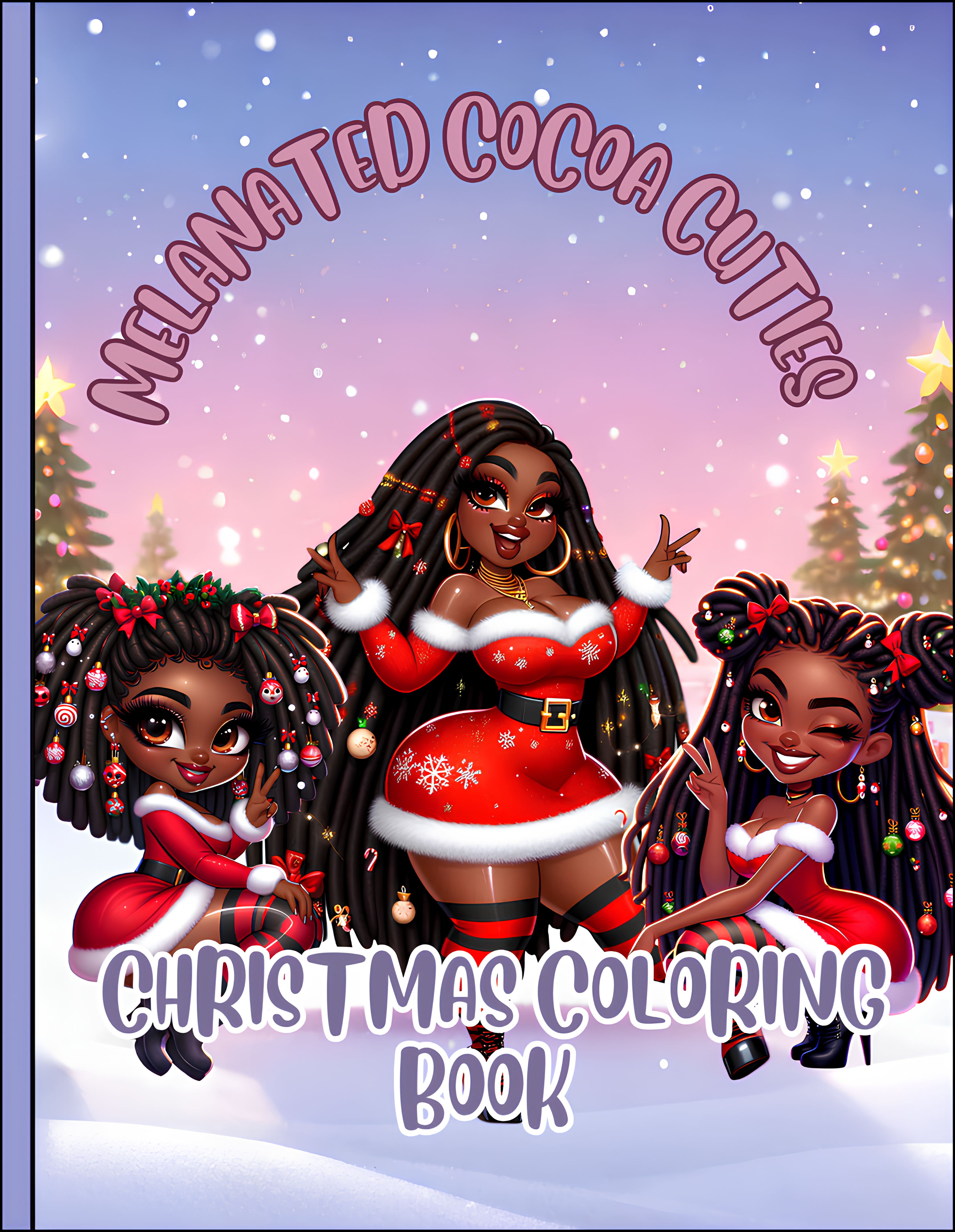 Melanated Cocoa Cuties Christmas Coloring Book