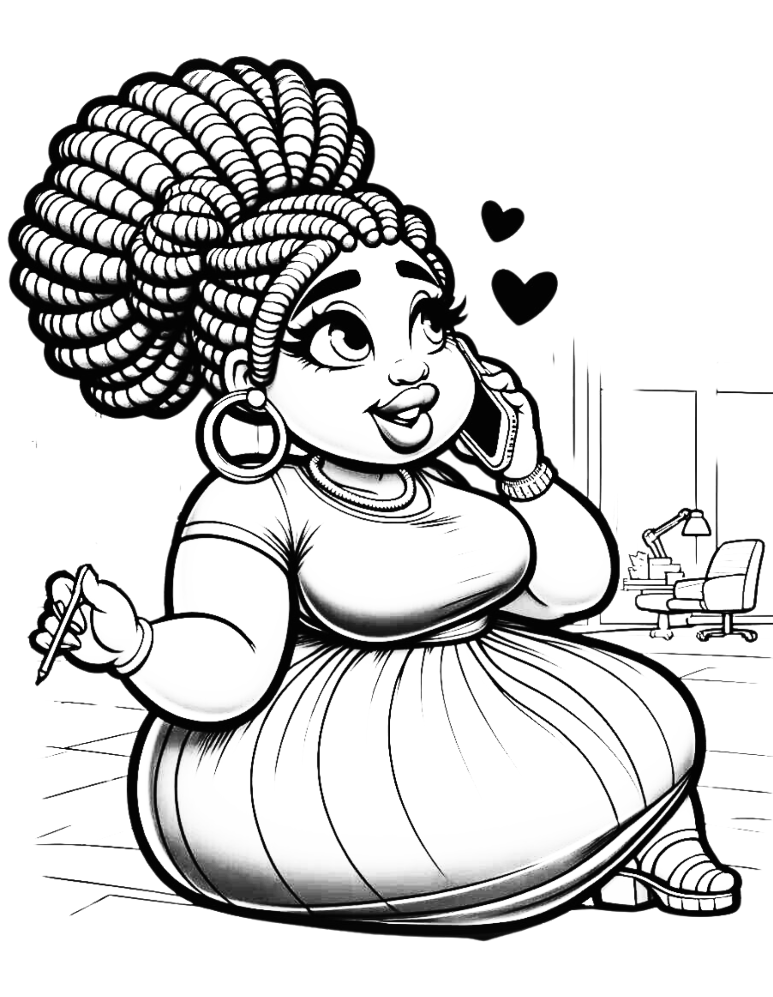 Curves And Colors A Melanated Cocoa Cuties Coloring Book For Plus Size Black Women