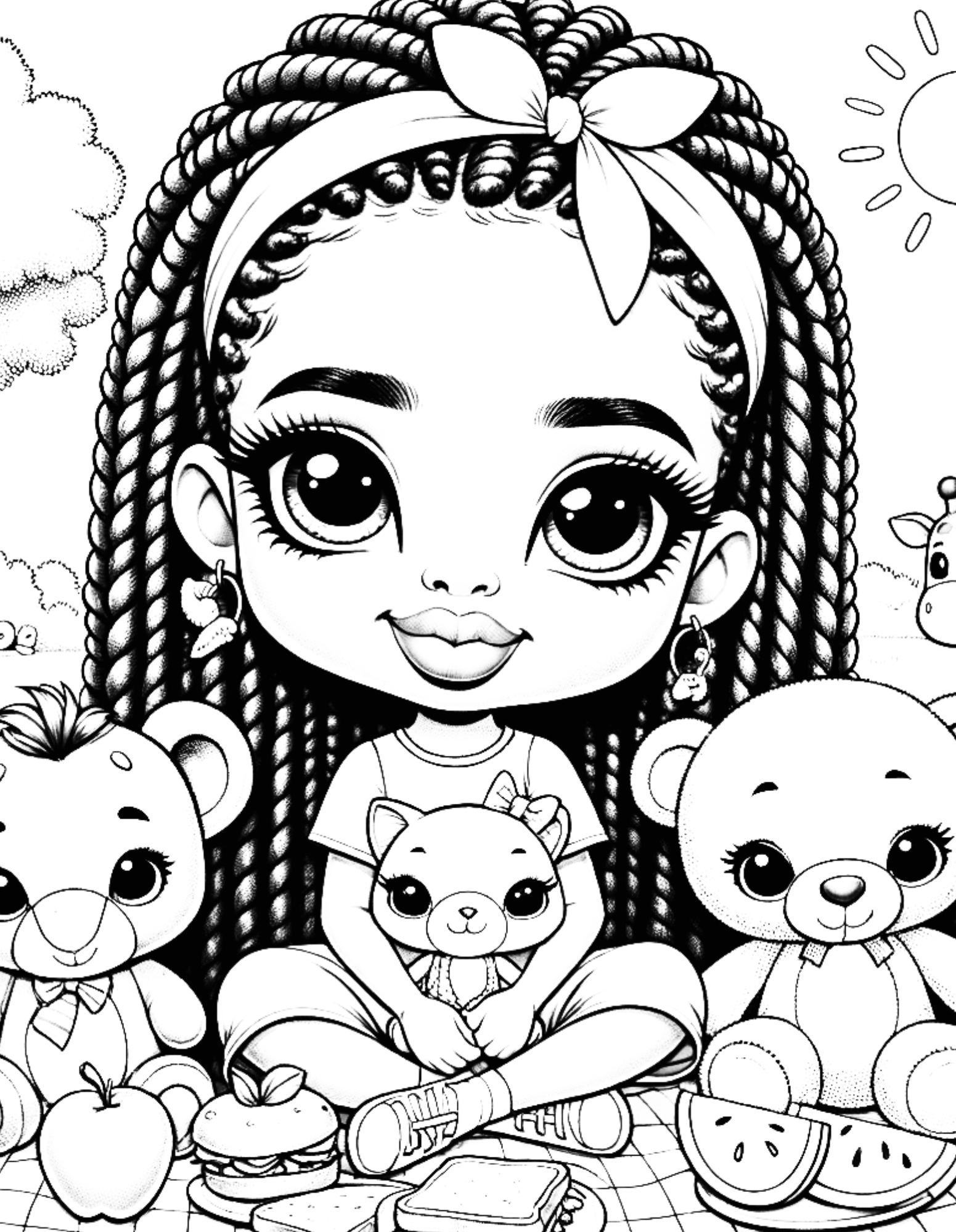 Melanated Cocoa Cuties Little Black Girl Magic Coloring Book