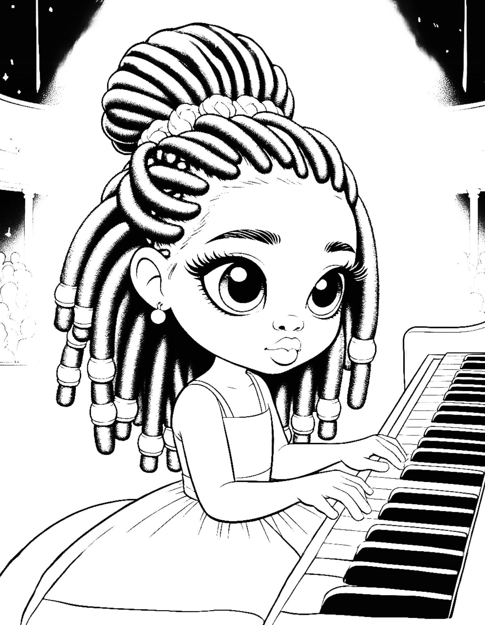 Melanated Cocoa Cuties Little Black Girl Magic Coloring Book