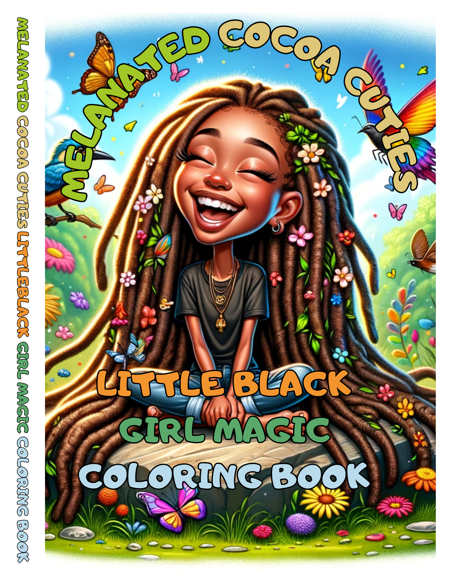 Melanated Cocoa Cuties Little Black Girl Magic Coloring Book