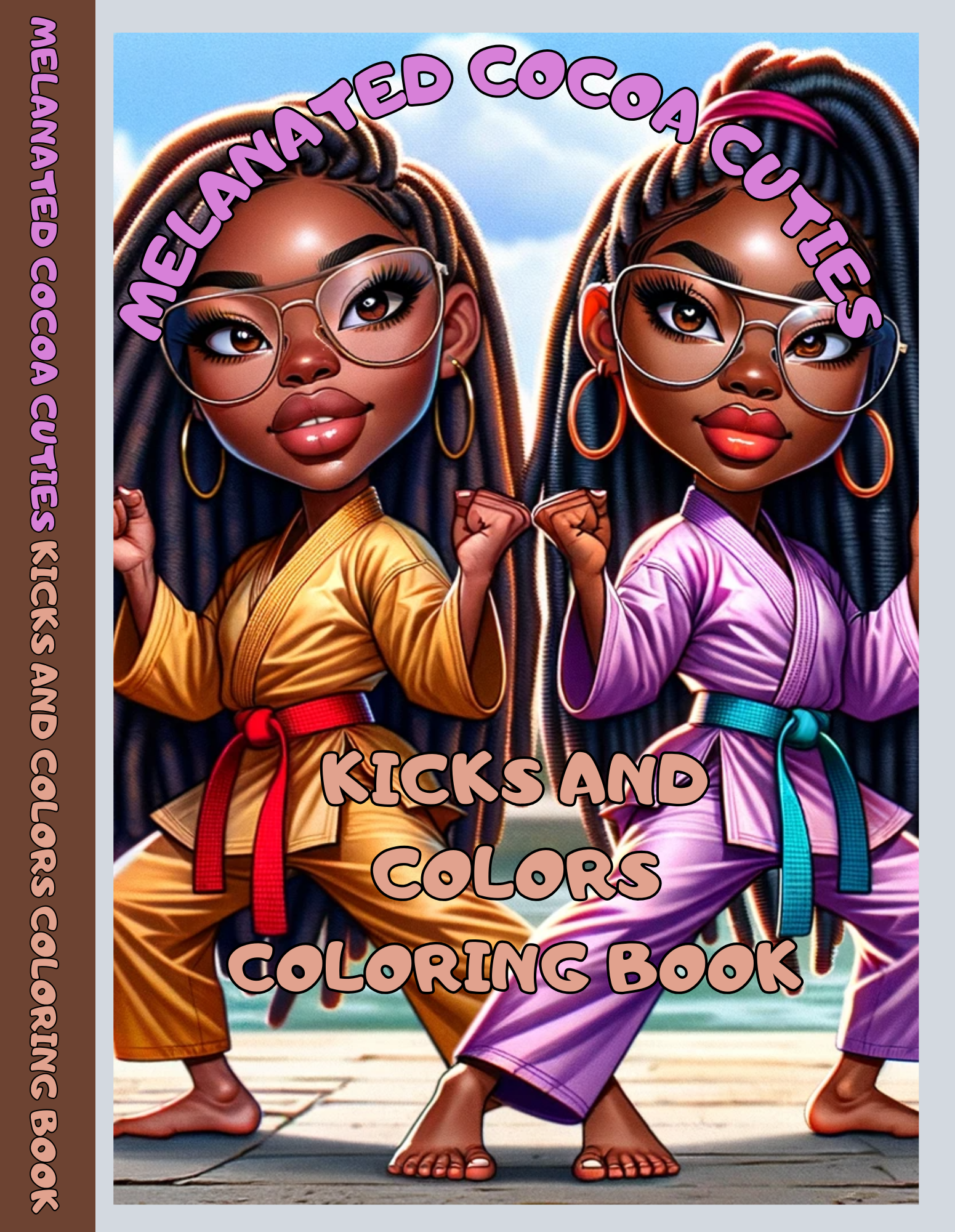 Melanated Cocoa Cuties Kicks And Colors Coloring Book